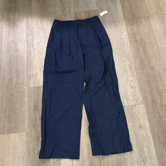 NWT! GAP Navy Blue 365 High Rise Linen-Blend Trousers - Multiple Sizes🔹 - Picture 9 of 13
